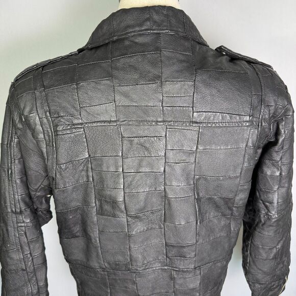 ACCENT on You 100% Leather Motorcycle Jacket, Black, Belt, Zipper, Sz S 2/$50 - Picture 2 of 16